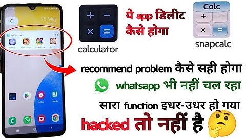 Home screen recommend app delete kaise kare || how to uninstall Snapcalc app| Recommended problemfix