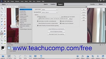 Photoshop Elements 2019 Tutorial Setting Preferences Adobe Training