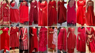 Red Colour Special Anarkali Suit Design Ideas for Girls 2023 | Red Anarkali Suit
