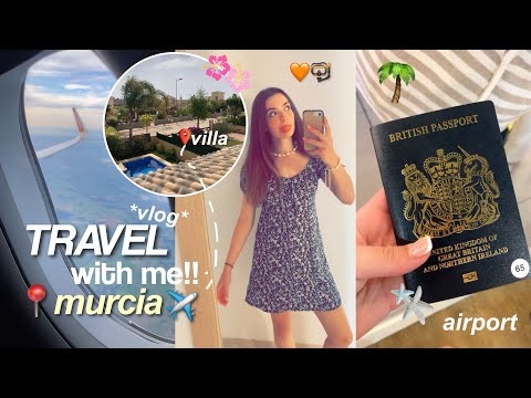 TRAVEL to SPAIN 🇪🇸 with me!! ✈️🌴 *early flight, airport, villa, summer vacation* | April May