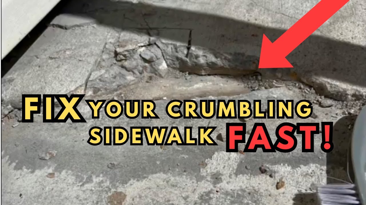 How to Fix Your Crumbling Sidewalk FAST | Easy DIY Concrete Repair