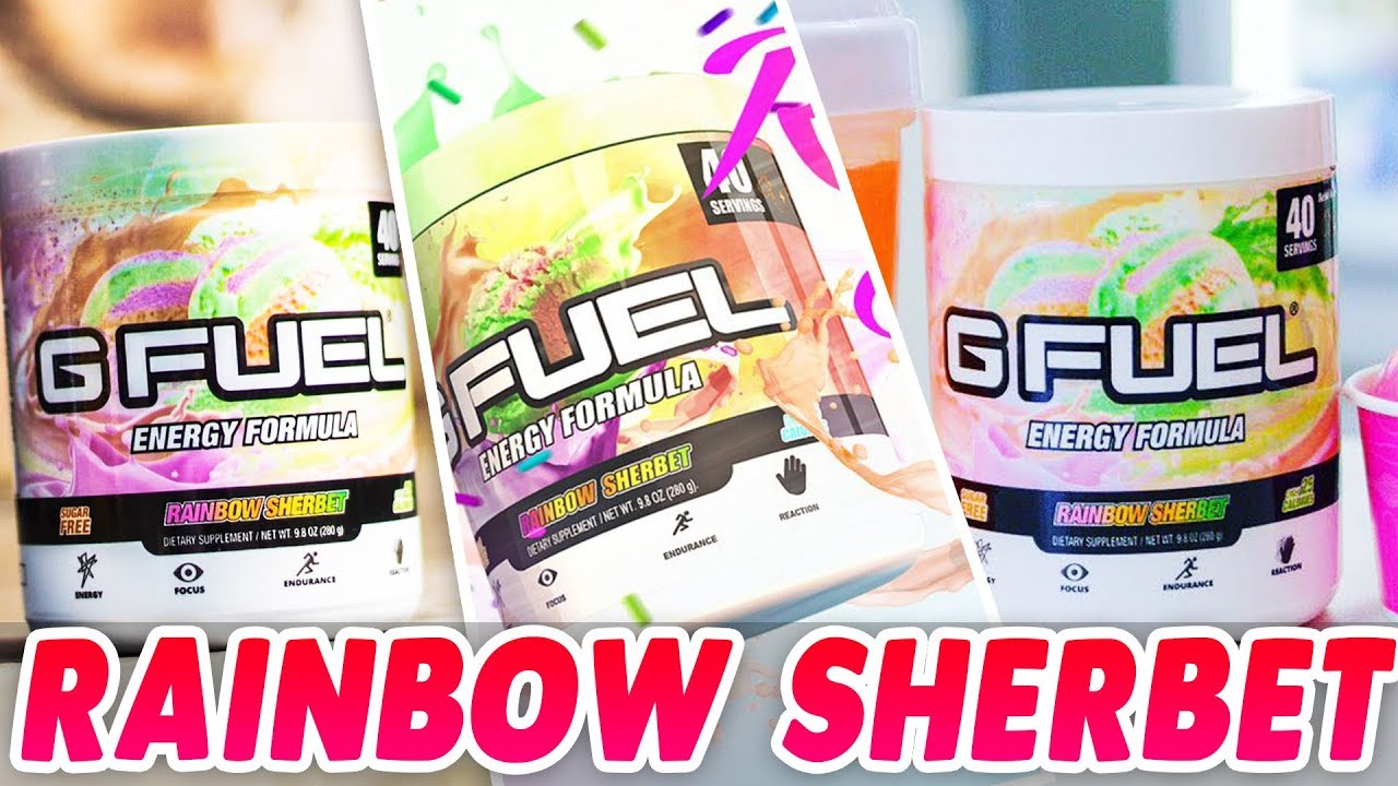 🍧 NEW G-Fuel RAINBOW SHERBET First Look AND Taste Test! - WITH LIMITED SHAKER AND STICKER!