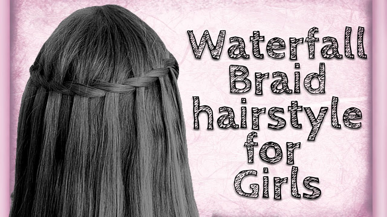 Easy Waterfall Braid Hair Style For Curly And Straight Hair