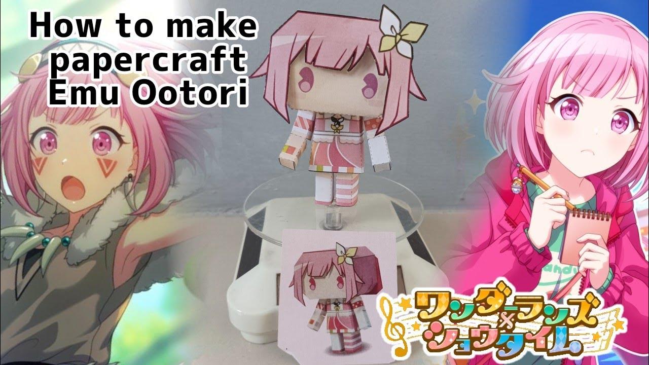 how-to-make-papercraft-emu-project-sekai-youtube
