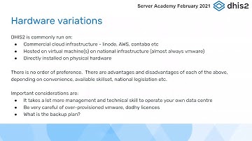 DHIS2 Server Admin Workshop - Overview of architecture