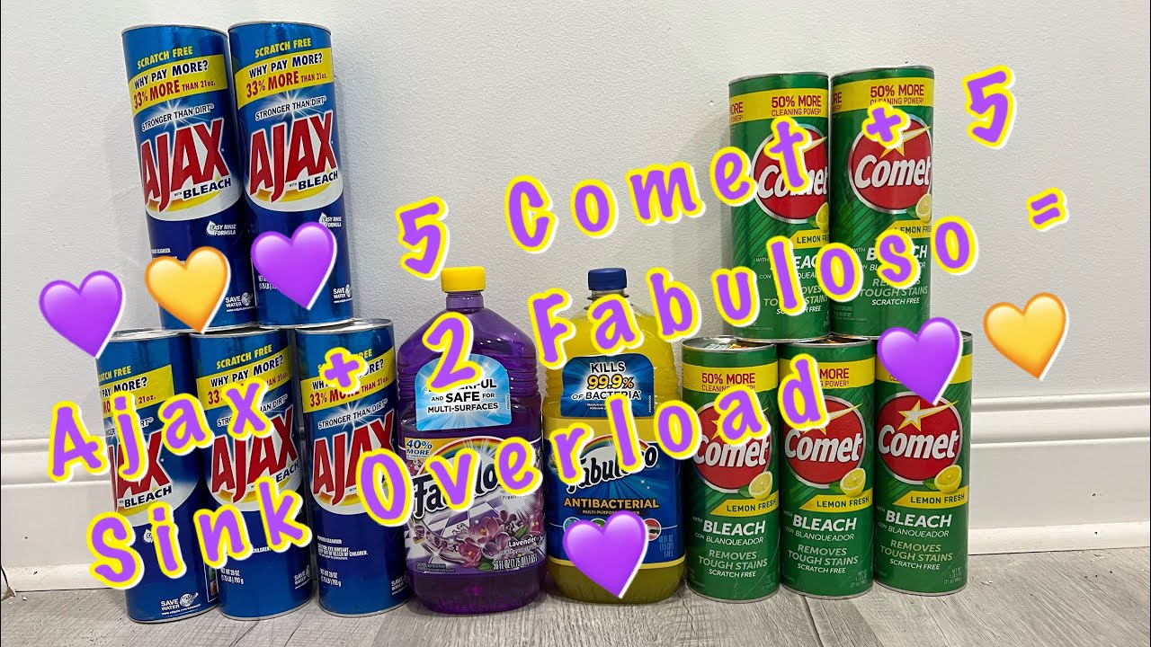 💜💛💜 5 Comet + 5 Ajax + 2 Fabuloso = Sink Overload 💜💛💜 *Rinse & Clean Up Included* ￼