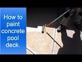 How to paint or stain concrete pool deck. How to paint or stain concrete pool deck.
