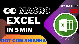 Excel Macro | Macro In Excel [Hindi] | by @DotComShiksha |#excel #windows #new #foryou #mustwatch 🤓