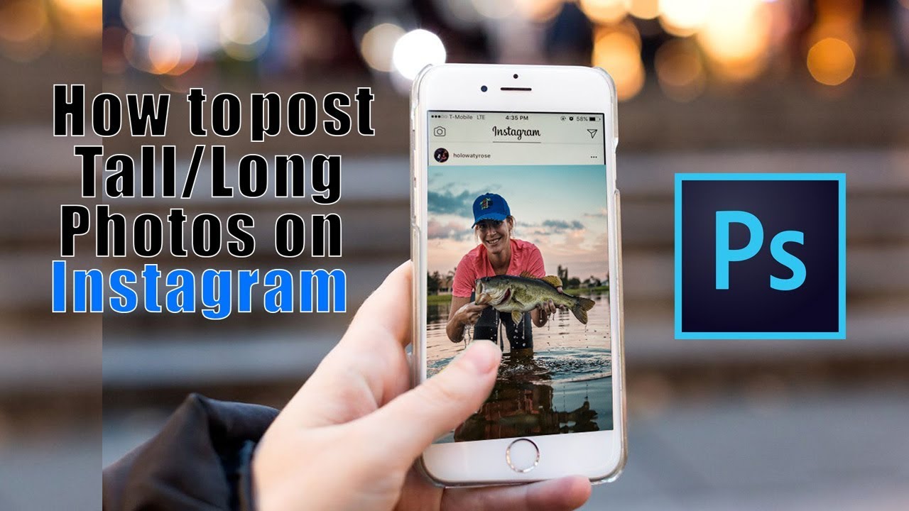 How to post TALL/LONG photos on Instagram YouTube