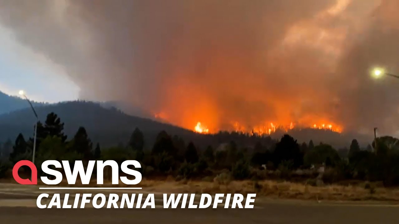 Timelapse footage captures Dixie Fire burning in Northern California