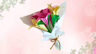 How to Make Lily flower bouquet