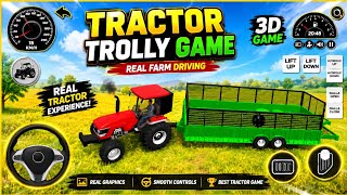 🚜 Tractor Trolley Game | Real Tractor Driving Gameplay 🔥 | 3D Tractor Simulator screenshot 3