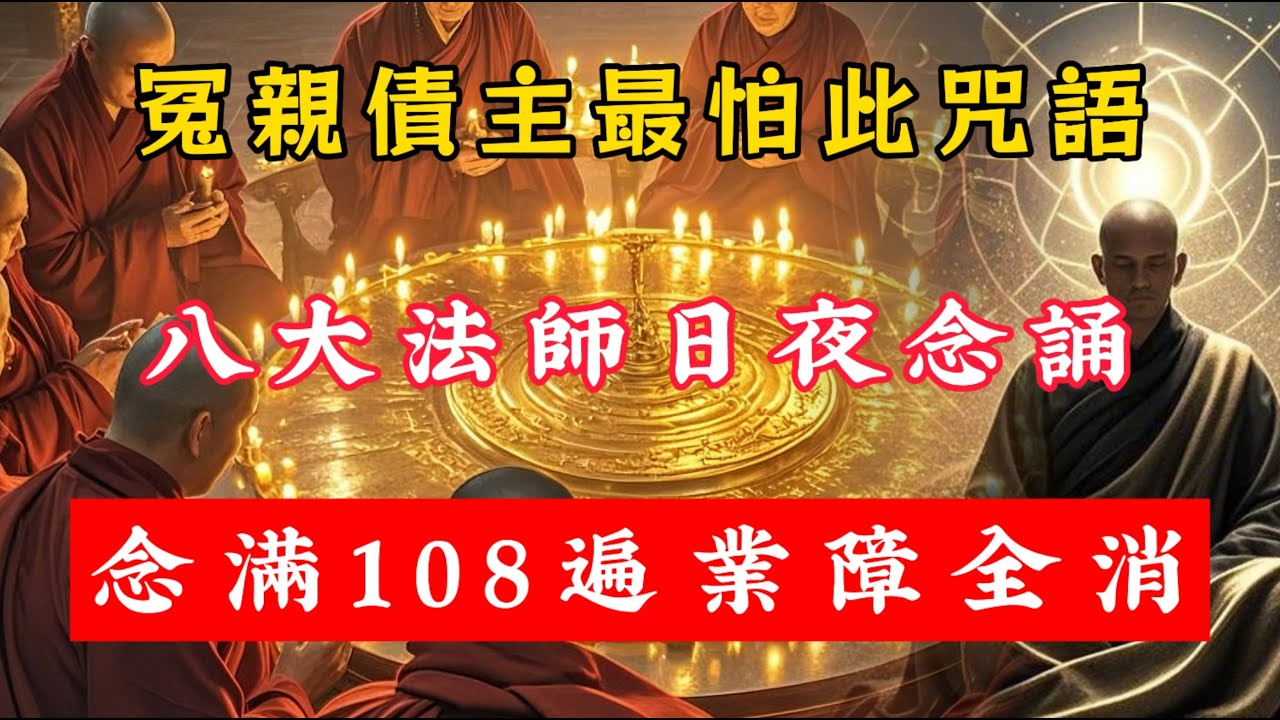 冤親債主最怕此咒語，八大法師日夜念誦，念滿108遍業障全消