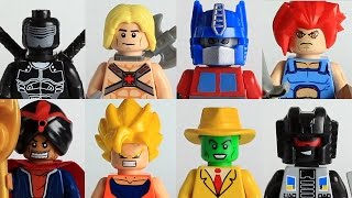 80s/90s cartoons Custom Lego  minifigures showcase ft Transformers, He-Man & more.