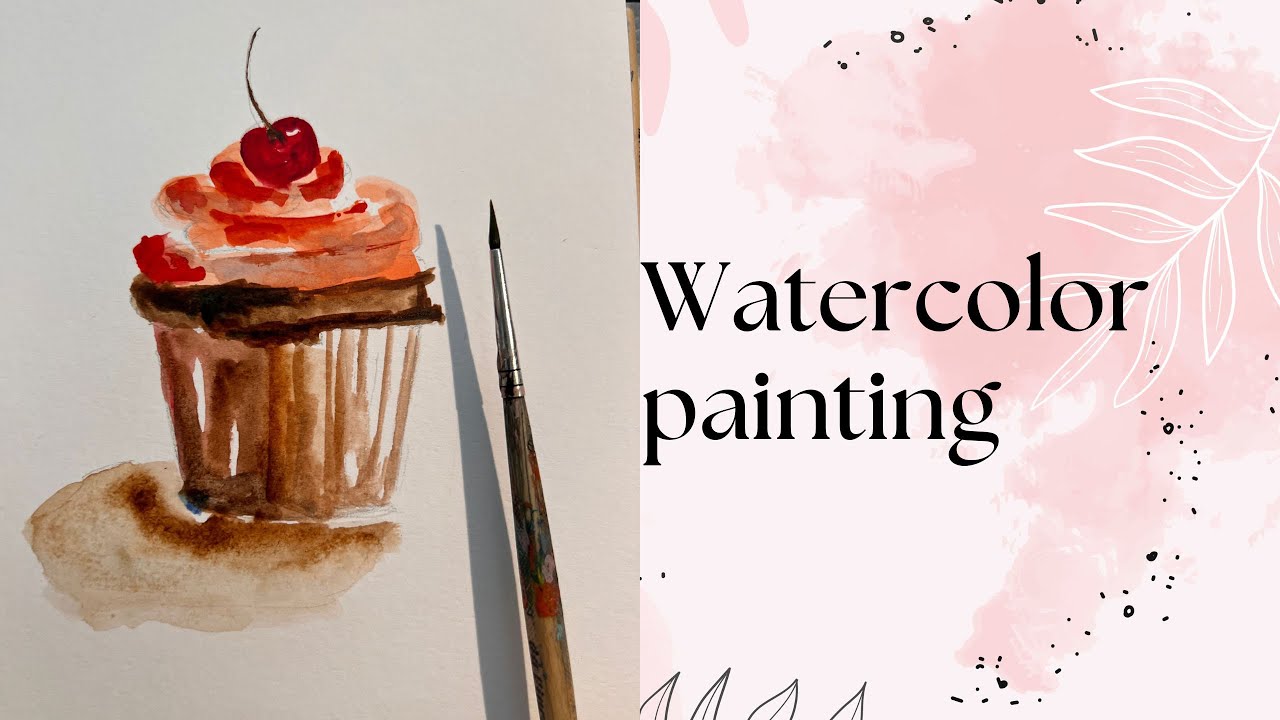 Watercolor cake painting YouTube