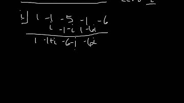Synthetic Division w Imaginary Numbers