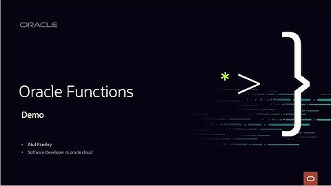 Workshop: Configuring Oracle Functions