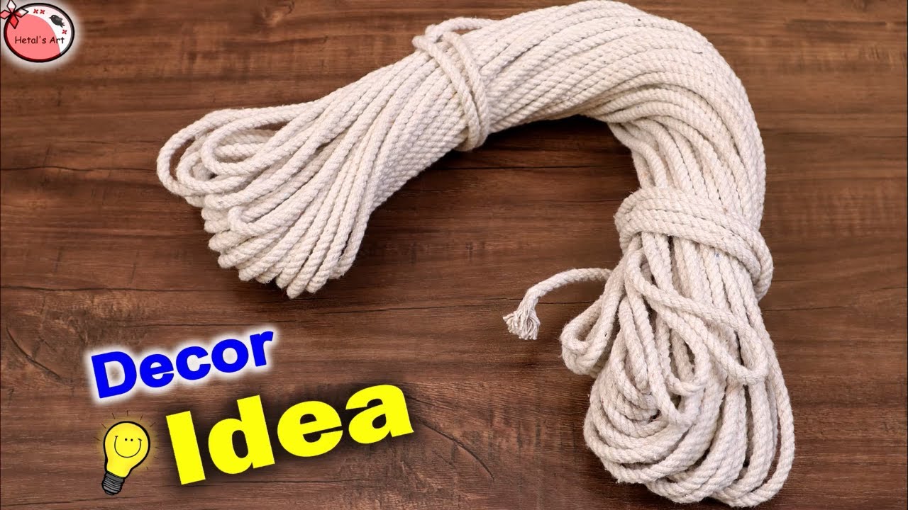 Wall Decor Craft Idea 👉 Rope 👈