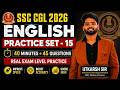 English Practice Set SSC CGL 2026 | Most Imp. English Set | Questions Based on PYQ Pattern | Set- 15