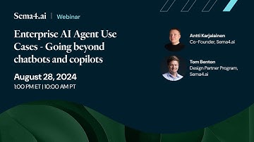 Webinar: AI Agent Use Cases - Going beyond chatbots and copilots