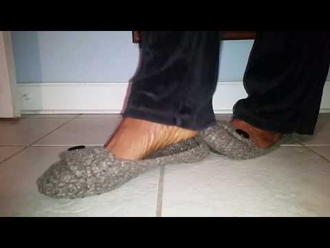 Brown Stretched Out Ballerina Style Slippers (Sold)
