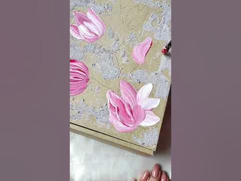 Декоративний розпис коробки. Акрил - YouTube