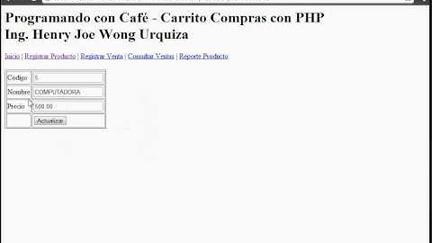 Muestra del Funcionamiento del Carrito de Compras con PHP