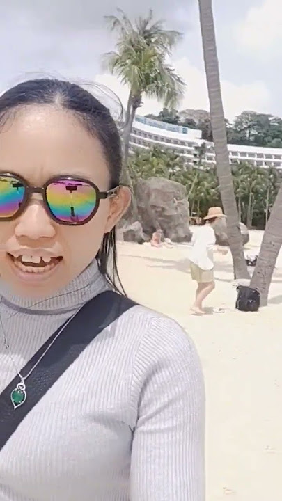 Pantai siloso sentosa Singapura yang indah dan pasir nya putih