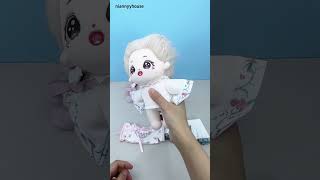 niannyyhouse 20cm Plush Doll Clothes Headdress Coat Skirt Ancient Hanfu#dollclothes #8inch