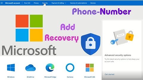 How to Add Recovery Phone Number For Microsoft  Account