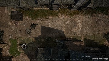 Modular Village Street 3 (Bright Version) | Battlemap Demo | Beneos Animated Table Top RPG Videos