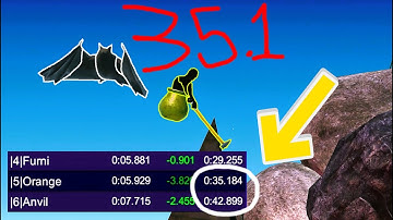 Getting Over It - 35.184s Orange Pace, 42,899s Anvil Pace