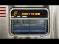 On board a Coney Island bound R160 F train from Jamaica-179 Street to Coney Island
