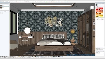 Create wallpaper materials quickly in Enscape - Sketchup with the Enscape Material Converter plugin