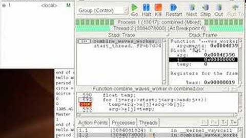 Viewing Data Across Threads Using TotalView Debugger