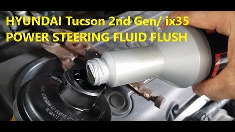 Power steering fluid flush without pump/ ix35
