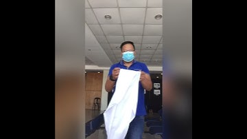 How to fold triangular bandage into cravats