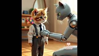 #RobotMom #cat #viralshorts2025 #cute #love #motherlove  #ytshort #emotionalshorts