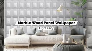 Marble Wood Panel Wallpaper - World of Wallpaper - Light Grey AG500-03 screenshot 2