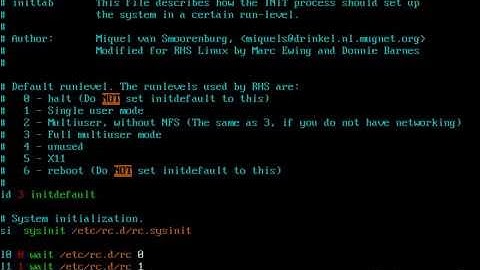 Changing default run-level