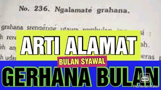 ARTI ALAMAT GERHANA BULAN DI BULAN SYAWAL||PRIMBON