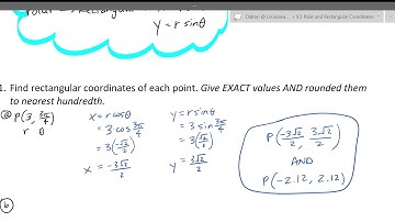 9 3 Polar and Rectangular Coordinates