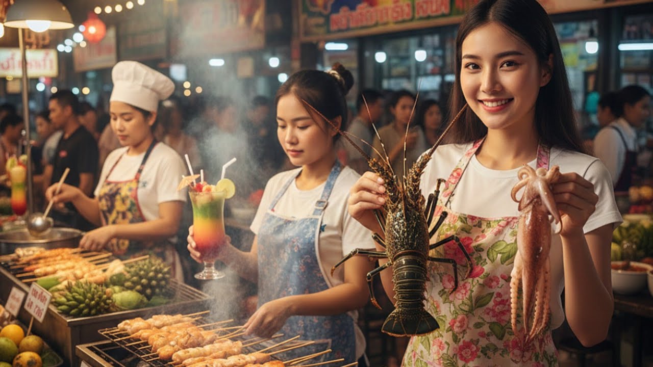 THAILAND NIGHT FOOD MARKET | PHUKET MALIN PLAZA