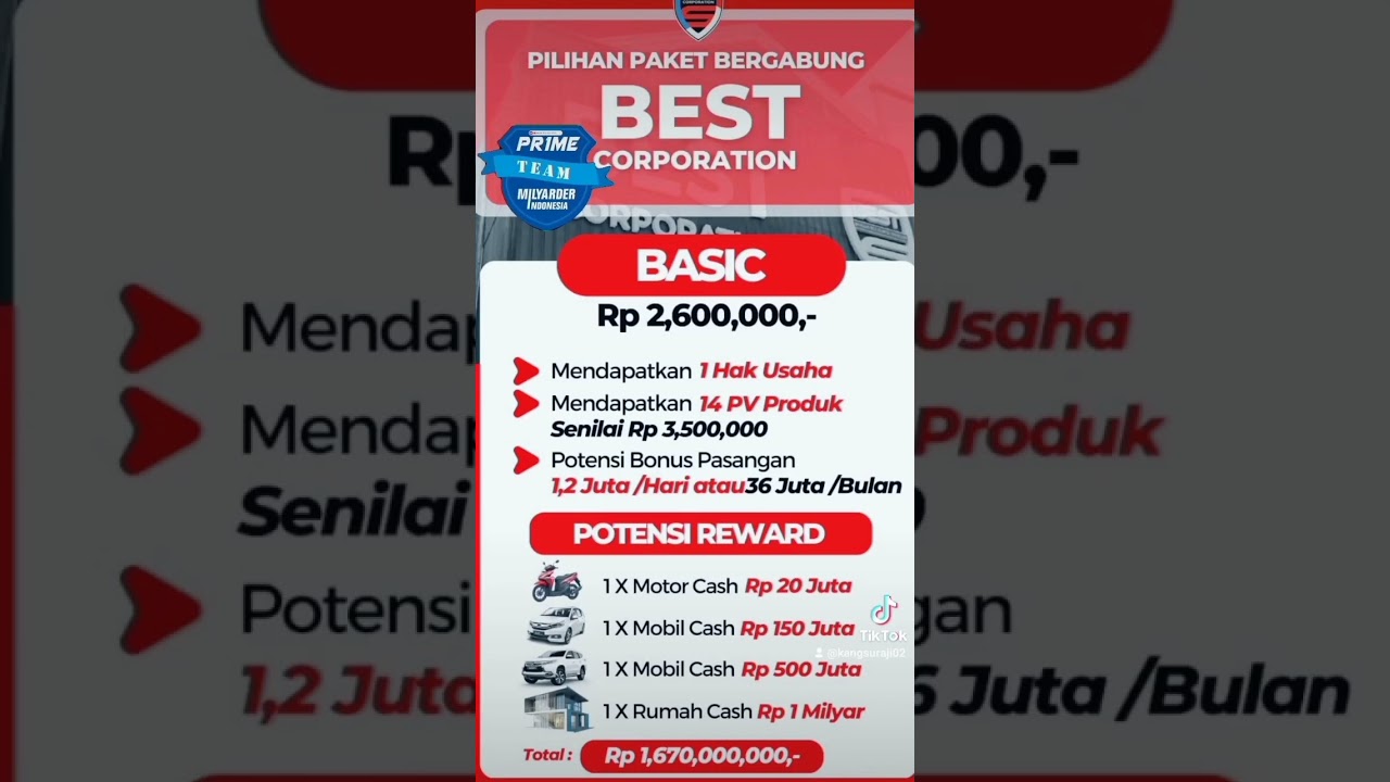 pilihan paket jadi mitra PT BEST corporation syariah