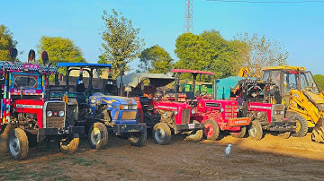 JCB 3dx Xpert Loaded Tractor Got stuck in sand | Eicher 380 | Mahindra 475 | New Holland | Sonalika
