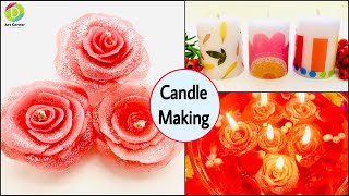 Candle Making | How to make Candles without mold | Candle Decor| दिवाली में घर की सजावट के लिए कैंडल