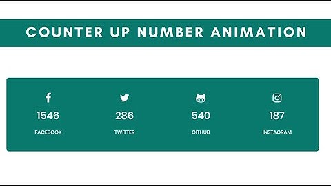 COUNTING UP NUMBER ANIMATION | JQUERY PLUGIN | COUNTERUP JS | NUMBER ANIMATION FROM 0 TO VALUE