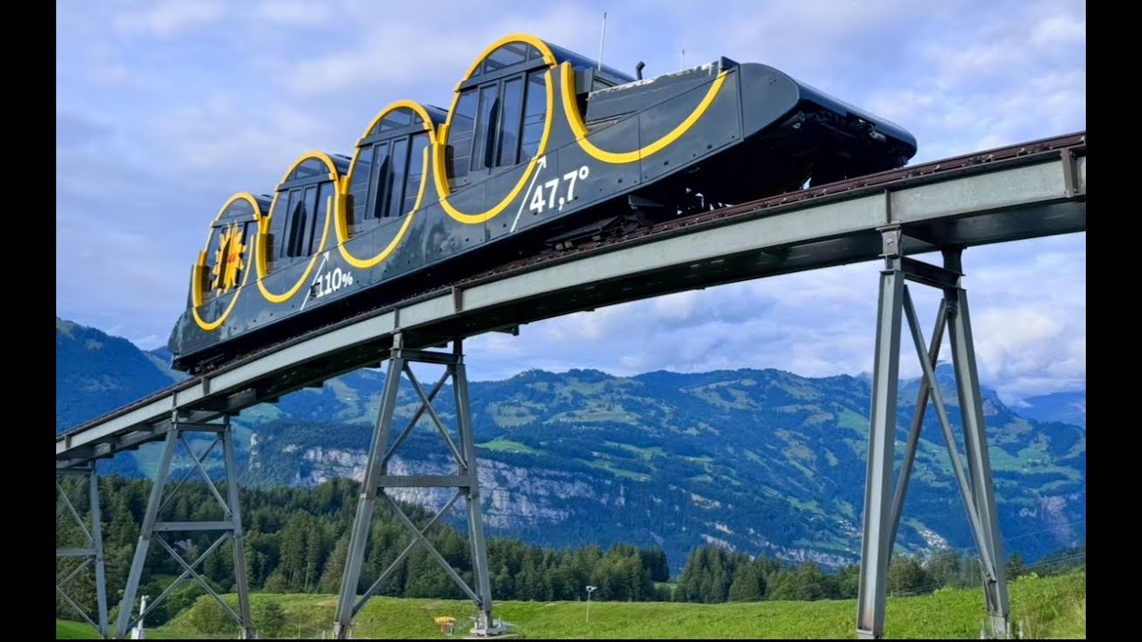🇨🇭 Stoos Funicular | Cab Ride on the World’s Steepest Railway
