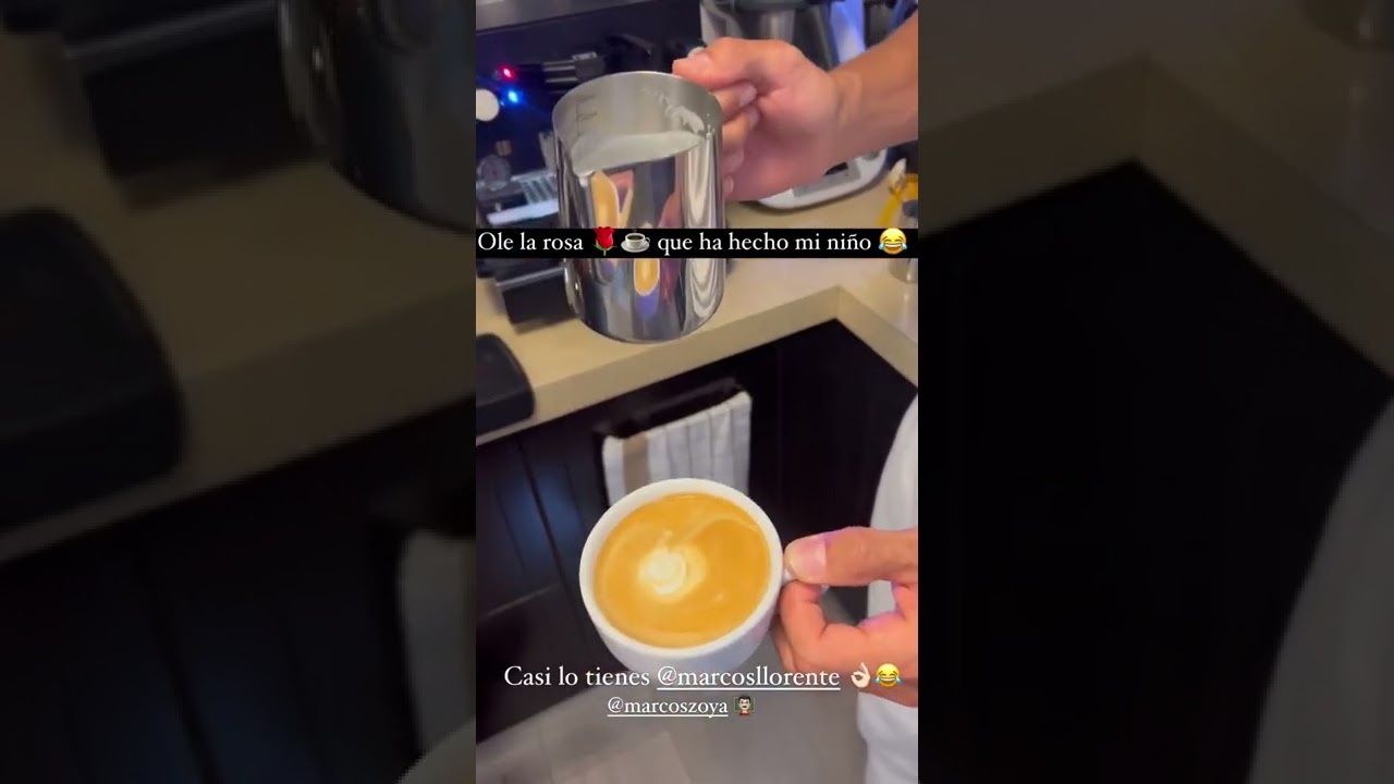 ☕ Marcos Llorente practicando para ser barista