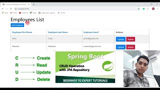 Spring Crud Application || crud project || Spring Boot Project #springboot #java #computer